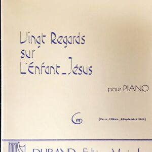 メシアン 幼子イエスに注ぐ20のまなざし Messiaen Vingt regards sur lEnfant-Jesus 輸入楽譜/洋書/ピアノ/durand/デュラン社