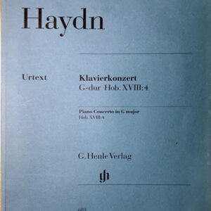 ハイドン ピアノ協奏曲 ト長調 Hob.XVIII:4 輸入楽譜 haydn klavierkonzert コンチェルト 原典版 ヘンレ urtext henle piano concerto
