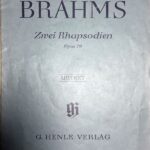 ブラームス 2つのラプソディー op.79 輸入楽譜 brahms zwei rhapsodien 原典版 ピアノ piano 洋書