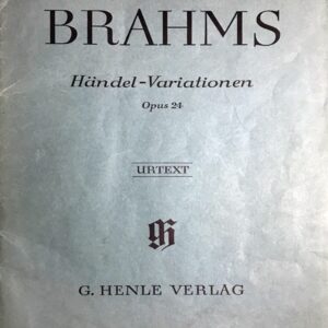 ブラームス ヘンデルの主題による変奏曲 Op.24 輸入楽譜 brahms handel-variationen 原典版 urtext ピアノ・ソロ piano solo ヘンレ社 洋書