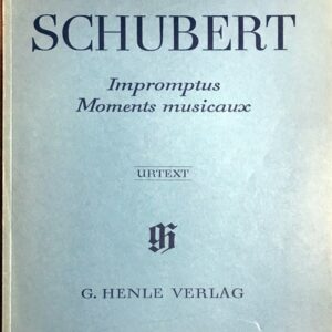 シューベルト 即興曲 楽興の時 輸入楽譜 schubert impromptus moments musicaux 原典版 urtext ヘンレ社 henle ピアノ・ソロ piano solo