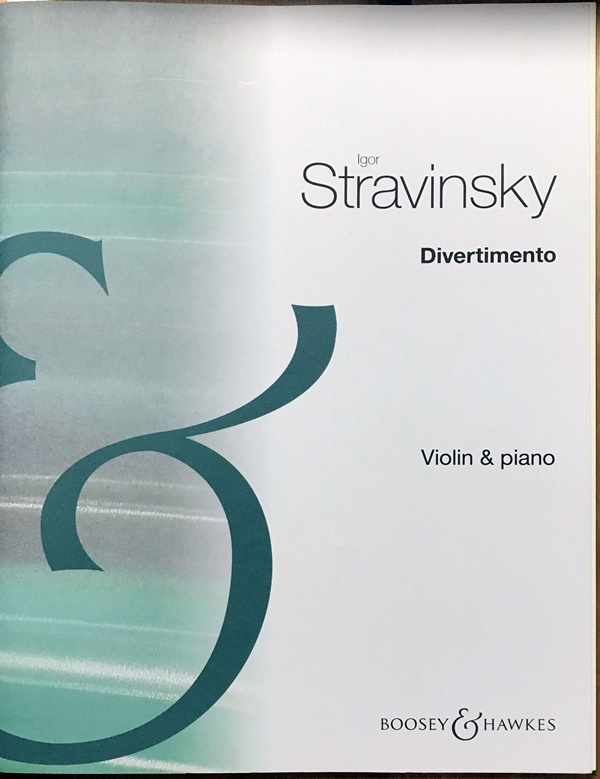 ストラヴィンスキー バレエ音楽「妖精の口づけ」 より ディヴェルティメント 輸入楽譜 stravinsky divertimento ヴァイオリン  ピアノ 洋書