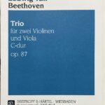 ベートーヴェン 三重奏曲 Op.87 ハ長調 2本のヴァイオリンとビオラ編 輸入楽譜 beethoven torio zwei violinen und viola C-dur 洋書