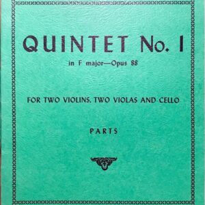ブラームス 弦楽五重奏曲 第1番 ヘ長調 op. 88 輸入楽譜 brahms quintet ヴァイオリン ヴィオラ チェロ パート譜セット 洋書