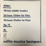 ヴィルトーゾ・スタディ・Op.75・Vol.3 輸入楽譜 kohler virtuoso studies for flute フルート 教則本 練習曲 洋書