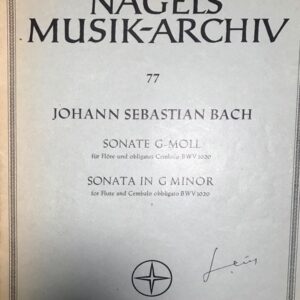 バッハ バイオリン・ソナタ ト短調 BWV 1020 フルートとピアノのための編曲 輸入楽譜 bach sonate g-moll 洋書 フルート