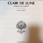 ドビュッシー 「ベルガマスク組曲」より 月の光 輸入楽譜 debussy clair de lune ピアノ 洋書
