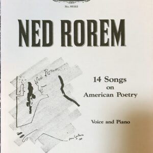 ネッド・ローレム 14 songs on American Poetry 輸入楽譜 ned rorem voice and piano 声楽 ピアノ 洋書
