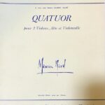 ラヴェル 弦楽四重奏曲 パート譜セット 輸入楽譜 ravel Quatuor ヴァイオリン チェロ 洋書