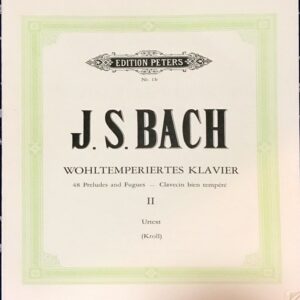 バッハ 平均律クラヴィーア曲集 第2巻 輸入楽譜 Bach wohltemperiertes klavier ピアノ 洋書