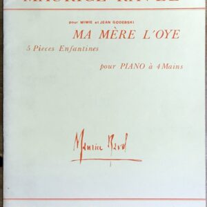 ラヴェル マ・メール・ロワ ピアノ連弾用(1台4手) 輸入楽譜 ravel ma mere l'oye pour piano 洋書