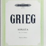 グリーグ ヴァイオリン・ソナタ ト長調 Op.13 輸入楽譜 grieg sonata G major 洋書 violine piano