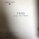 フォーレ ピアノ三重奏曲 Op.120 輸入楽譜 faure torio ピアノ バイオリン チェロ 洋書