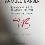 バーバー ノックスヴィル, 1915年の夏 Op.24 輸入楽譜 Barber Knoxville:summer of 1915 for voice and orchestra 声楽 ピアノ伴奏 洋書