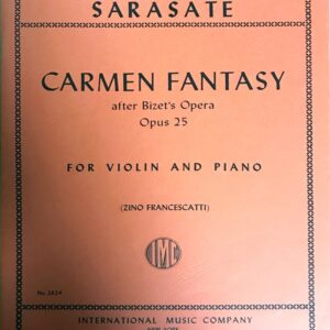 サラサーテ カルメン幻想曲 Op.25 フランチェスカッティ編 輸入楽譜 sarasate carmen fantasy for violin and piano バイオリン 洋書