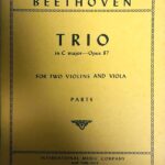 ベートーヴェン 三重奏曲 Op.87 ハ長調 2本のバイオリンとビオラ編 輸入楽譜 beethoven trio for two violins and viola 洋書