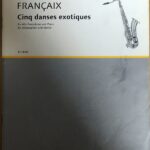 フランセ 5つのエキゾチックダンス 輸入楽譜 francaix cinq danses exotiques for alto saxophone and piano アルトサクソフォン 洋書