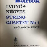 バルトーク 弦楽四重奏曲 第1番 輸入楽譜 bartok string quartet no.1 カルテット バイオリン ビオラ チェロ 洋書