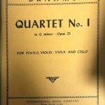 ブラームス ピアノ四重奏曲 第1番 ト短調 Op.25 輸入楽譜 Brahms Quartet no.1 in G minor Op.25 バイオリン ビオラ チェロ ピアノ 洋書