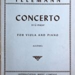テレマン ビオラ協奏曲 ト長調 輸入楽譜 telemann Konzert G-Dur for viola and piano ビオラ ピアノ 洋書