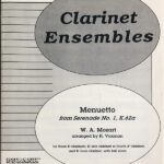 モーツァルト メヌエット (「セレナーデ 第1番 K.62a」より) 輸入楽譜 mozart Menuetto from Serenade No.1 K.62a ラリネット5重奏 洋書