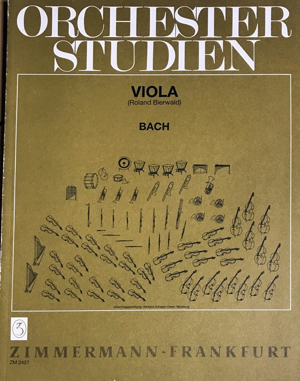 バッハ オーケストラ・スタディ ビオラ 輸入楽譜 orchester studien viola 洋書