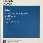 ハイドン ピアノ三重奏曲ト長調 Hob.XV/25 輸入楽譜 haydn trio fur violine violoncello und klavier Gdur バイオリン チェロ ピアノ 洋書