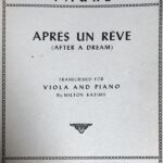 フォーレ 夢のあとに 輸入楽譜 faure Apres un Reve viola and piano ビオラ ピアノ 洋書