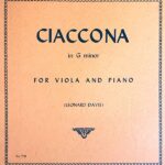 ヴィタリ シャコンヌ ト短調 Davis編 輸入楽譜 vitali ciaccona for viola and piano ビオラ ピアノ 洋書