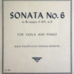 ヴィヴァルディ ソナタ第6番 変ロ長調 輸入楽譜 vivaldi sonata no.6 for viola and piano ビオラ ピアノ 洋書