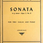 ヘンデル トリオ・ソナタ ト短調 Op.2/8 輸入楽譜 handel Sonate g-moll for 2 violas and piano 2本のビオラ ピアノ 洋書