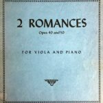ベートーヴェン ロマンス ト長調 Op.40、ヘ長調 Op.50 輸入楽譜 beethoven Romanzen for viola and piano ヴィオラ ピアノ 洋書