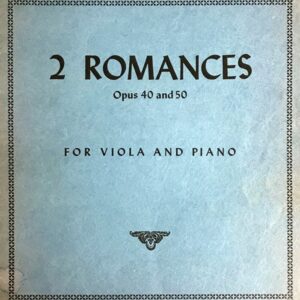 ベートーヴェン ロマンス ト長調 Op.40、ヘ長調 Op.50 輸入楽譜 beethoven Romanzen for viola and piano ヴィオラ ピアノ 洋書