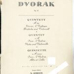 ドヴォルザーク ピアノ五重奏曲 Op81 DVORAK Quintet バイオリン/ヴァイオリン/simrock/ジムロック