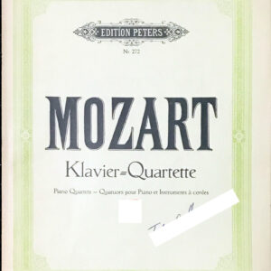 モーツァルト ピアノ四重奏曲 kv478/kv493 mozart klavier quartette バイオリン/ヴァイオリン/peters/ペータース