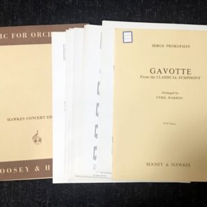プロコフィエフ 古典交響曲 ガヴォット Prokofiev gavotte classical symphony フルスコア/オーケストラ/boosey&howkes