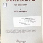 ルロイアンダーソン セレナータ Serenata Leroy Anderson フルスコア/オーケストラ/ Mills Music/ミルズ