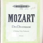モーツァルト ディヴェルティメント 弦楽合奏 Mozart drei divertimento フルスコア/オーケストラ/peters/ペータース