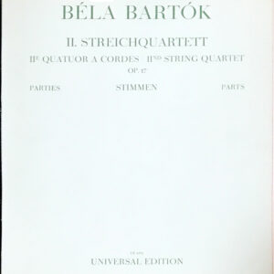 バルトーク 弦楽四重奏曲第2番 op17 Bartok streichquartett No2 バイオリン/ヴァイオリン/universal