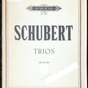 シューベルト ピアノ三重奏曲 op99/100  schubert trios バイオリン/ヴァイオリン/peters/ペータース