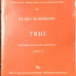クララシューマン ピアノ三重奏曲 Op17 clara schumann trio バイオリン/ヴァイオリン/Verlag Walter Wollenweber