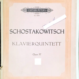 ショスタコーヴィチ ピアノ五重奏曲 Op57 Shostakovich klavierquintett バイオリン/ヴァイオリン/peters/ペータース