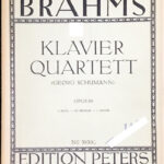 ブラームス ピアノ四重奏曲 Op60 brahms klavierquartett バイオリン/ヴァイオリン/peters/ペータース
