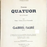 フォーレ ピアノ四重奏曲 Op15 faure premier quatuor バイオリン/ヴァイオリン/Hamelle/アメル