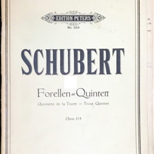 シューベルト ピアノ五重奏曲 Op114 Schubert Forellen-Quintett バイオリン/ヴァイオリン/peters/ペータース