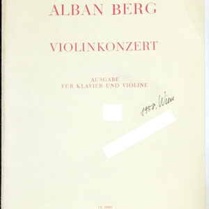 ベルク ヴァイオリン協奏曲 berg violinkonzert バイオリン/universal/ユニバーサル/ピアノ