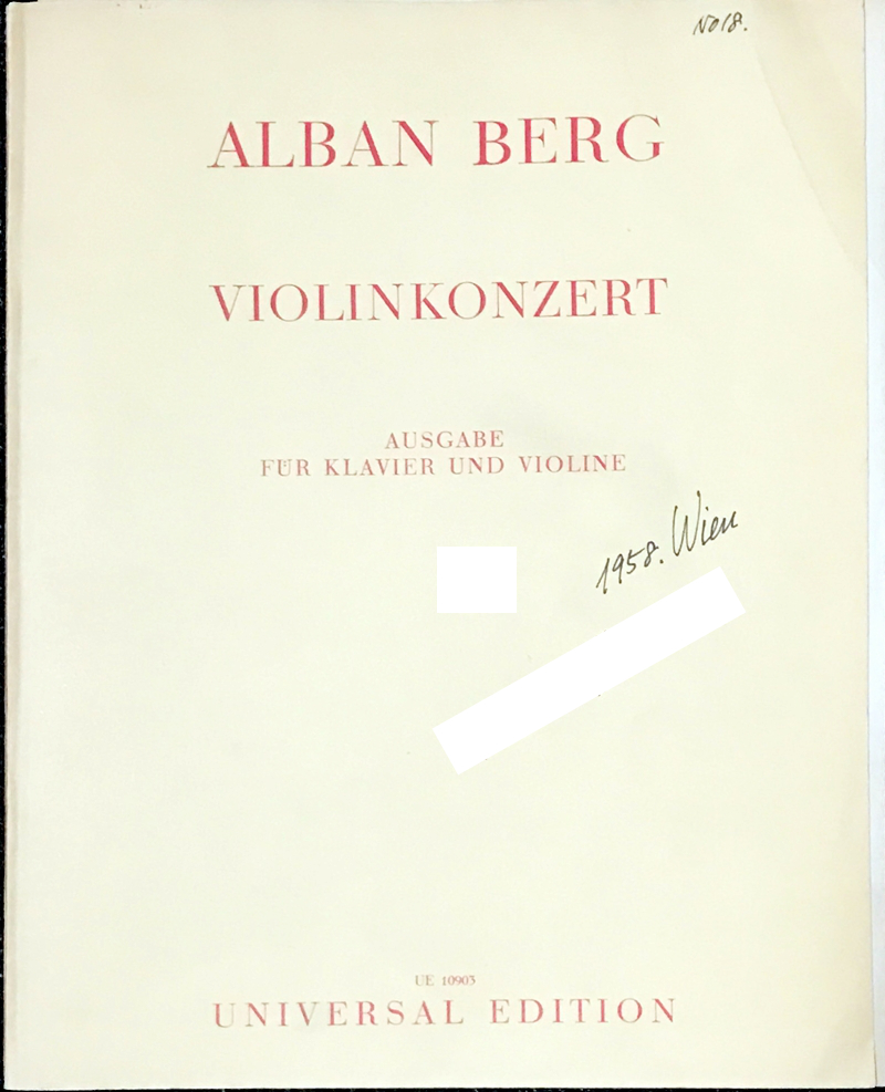 ベルク ヴァイオリン協奏曲 berg violinkonzert バイオリン/universal/ユニバーサル/ピアノ