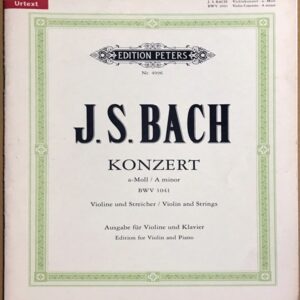 バッハ バイオリン協奏曲 第1番 イ短調 BWV 1041  Bach Konzert a-moll バイオリン ピアノ