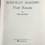 マルティヌー フルート・ソナタ 第1番  Martinu First sonata for flute and piano フルート ピアノ