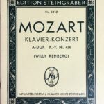 モーツァルト ピアノ協奏曲 イ長調 KV414　ピアノ・リダクション版 Mozart Concerto in A major for piano and orchestra